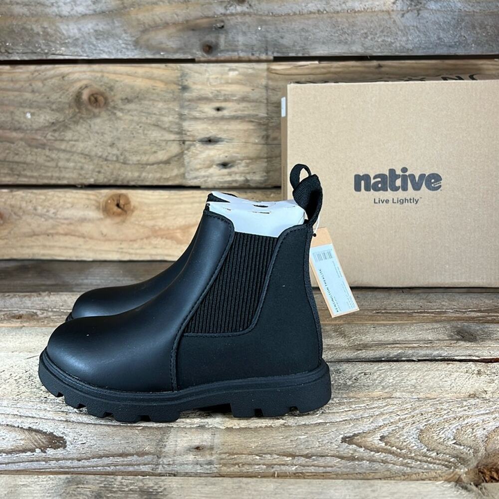 Native Kids Black Chelsea Boots